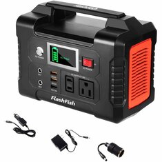[US Direct] FlashFish E200 200W 40800mAh Générateur d'énergie portable station d'alimentation solaire avec prise AC 110V/2 ports DC/3 ports USB