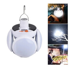 USB- og soloppladbar LED-fotballformet nattlys utendørs lys campinglys nødlys