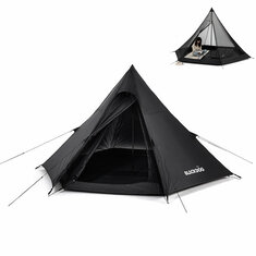 NaturehikeBlackDogヘキサゴナルピラミッドテントアウトドアキャンプ3-4人大宇宙ネイチャーハイキングキャンプツーリストディナーピクニックテント