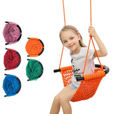 Children's Weaving Swing Rope Net Hammock Baby Family Hanging Chair For Outdoor Garden Backyard Toys