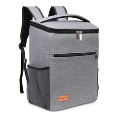 NASUM 25L Gray Insulated Waterproof Cooling Backpack Bag Picnic Camping Rucksack Ice Cooler Bag
