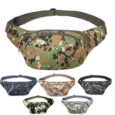 Bolsa tática de cintura masculina em lona militar para viagens, caminhadas, armazenamento e camping.