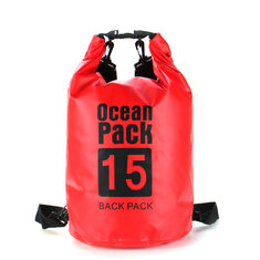 IPRee® 6 Größen Dry Sack Bag 2/5/10/15/20/30L Wasserdichter Dry Bag Sack für Kajak, Kanufahren, Outdoor-Camping, Pouch Pack Aufbewahrungstaschen Rot