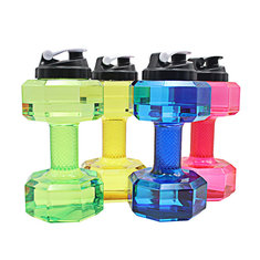 2.2L Unisex Spor Su Şişeleri Sızdırmaz Kırılmaz Plastik Şişe Shaker Yoga Fitness Dambıl Kettle