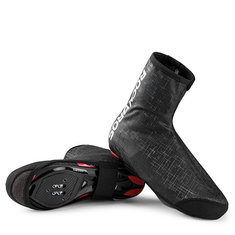 ROCKBROS PU Sepatu Beludru Meliputi Sepatu Bot Musim Dingin yang Hangat Tahan Air Anti-slip Overshoes