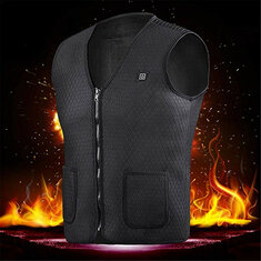 Vest làm nóng bằng điện Có thể giặt USB Sạc sưởi Jecket Mùa đông ấm Vest