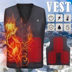 Men Women Elderly People USB Charging Smart Heating Vest Indoor Outdoor Winter Warmth Cold-proof Vest