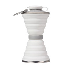 IPRee® 500ml Faltbare Silikon-Wasserflasche Teleskopbecher zum Trinken von Tee und Kaffee, Sportreise-Wasserkocher, BPA-frei