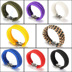 7 Strands ParaCord Bracelet String Cord Hand Ring With Quick Release Shackle Buckle For Survival 