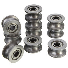 5x24x7mm U Notch Nylon Round Pulley Wheel Roller For 3.8mm Rope Ball Bearing 