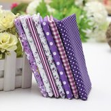 1 Set Purple 7 Assorted Striped Fabrics Charm Cotton Quilt