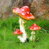 Mini Landscape Resin Mushroom Hjem Kontor Hage Dekorasjon