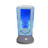LED digitale wekker achtergrondverlichting muziek kalender thermometer klok bureaublad klok