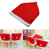 Christmas Santa Clause Red Sombrero Funda para silla Christmas Dinner Decor 