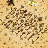 36pcs Metal Retro Vintage Keys de acessórios sortidos DIY Acessórios