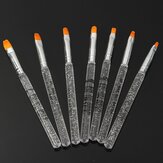 7 шт. UV Гель Акриловый кристалл Ногти Дизайн Строительная краска Щетка Ручка