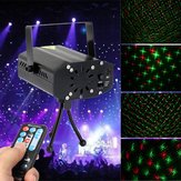 Μίνι προβολέας φωτισμού σκηνής LED R&G με αυτόματη λειτουργία/φωνή και χειριστήριο για Χριστουγεννιάτικο DJ Disco Πάρτι