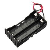 Caja de batería de doble serie DC 7.4V 2 ranuras para baterías 18650 con 2 cables y certificación ROHS
