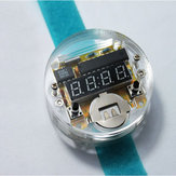 Kit de reloj electrónico LED DIY con cubierta transparente