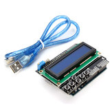 لوحة تطوير USB UNO R3 مع درع لوحة المفاتيح  LCD 1602