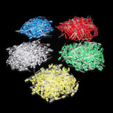 Kit de 500 piezas de diodos LED de 5mm de colores mezclados: rojo, verde, amarillo, azul, blanco