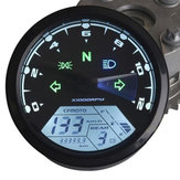 12000RMP Motosiklet LCD Dijital kilometre sayacı Hız göstergesi Takometre F1 2 4 Silindir