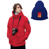 COTONNIER vestes chauffantes intelligentes 4 vitesses contrôle extérieur hommes gilet manteau USB chauffage électrique vestes à capuche chaud hiver vêtements thermiques