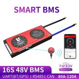 DALY BMS 16S 48V 80A 100A 120A 3.2V 18650 Akkumulátort Bluetooth 485 USB eszközhöz NTC UART Szoftver Togther Lion LiFepo4 Akkumulátor BMS