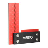 Original 
            VEIKO 100mm/4Inch Aluminum Alloy Woodworking Ruler Precision Square Guaranteed T Speed Measurements Ruler for Measuring