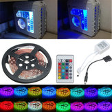 0.5/1/1.5/2M RGB 5050 16 Kleuren LED Strip Computer Behuizing Verlichting + Afstandsbediening