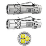 Lumintop LM10 Dreifach-LED 2800LM 200M EDC Leistungsstarker Taschenlampe Elektronischer Schalter 18650 Taktische Taschenlampe