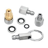 Quick Release Coupler Plugs for Air Rifles PCP Socket Plug Adattatore Fitting Kits With Rubber Ring 