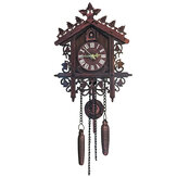 Reloj de pared de cucú colgante artesanal Decoración de reloj de cucú de madera vintage de péndulo de pájaro