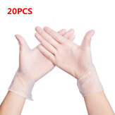 MIANDASHI 20 piezas de guantes de PVC desechables para barbacoa Impermeables Guantes de seguridad antiinfecciosos