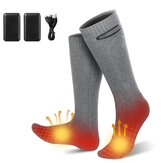 Unisex elektromos fűtött zokni, újratölthető, 3,7 V-os és 4500 mAh-os fűtéssel, hogy a téli, szabadtéri tevékenységek során, mint a kempingezés, a horgászat és a síelés, melegen tartsa a lábakat.