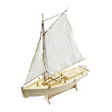 Kit de modèle de bateau à voile en bois Feilaite Processus de découpe Jouet à faire soi-même