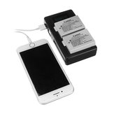 Palo LP-E8-C Nabíjačka prenosných batérií USB pre nabíjateľné mobilné telefóny pre batériu fotoaparátu DSLR Canon LP-E8 s LED indikátorom