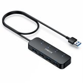4-Port USB 3.0 Hub 5Gbps High Speed Docking Station USB Data Transmission Adapter Converter for Keyboard Mouse