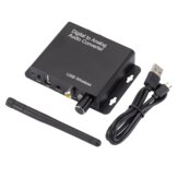MnnWuu Convertisseur de signal récepteur fibre numérique coaxial vers analogique RAC AUX 3.5 Bluetooth 5.0 avec port USB pour casque haut-parleur audio U Disk