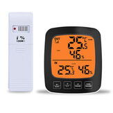Large Screen Digital Indoor Outdoor Thermometer Hygrometer Temperature Humidity Table Alarm Clock