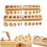 Семейный набор деревянных образовательных игрушек Монтессори с блоками с ручками