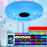 72W Умный потолочный светильник с RGB-освещением, музыкальными динамиками Bluetooth для спальни и стены