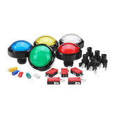 Arcade Oyun Konsolu Kontrol Cihazı DIY için 60MM 6CM Kırmızı Mavi Sarı Yeşil Beyaz İtme LED Düğme
