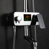 KCASA Temperture Digital Display Shower Mixer Faucet Water Powered No Need Battery Bathroom Kitchen Water Diverter Faucet Accessories