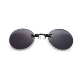 BIKIGHT Polarized Clip On Glasses Vintage Cool Round Sun Glasses Driving Cycling Rimless Sunglasses