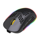 HXSJ T90 Wireless Mouse Three Mode bluetooth 3.0+bluetooth 5.0+2.4G Wireless Mouse Built-In Batteries Type-C Interface Rechargeable Mouse RGB Luminous For Gaming Home Office