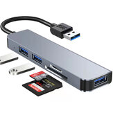 Mechzone 5 IN 1 USB 3.0 Hub Splitter Adaptörü USB 3.0 ile Bağlantı İstasyonu USB 2.0 SD/TF Kart Okuyucu Yuvası PC Bilgisayar Laptop için BYL-2103U
