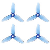 2 Pairs Dalprop Cyclone T3056C PRO 3 Inch 3 Blade Propeller PC+ABS Clover Prop Transparent Blue 