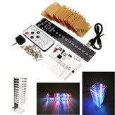 13 сегментов Audio Light Column Light Cube Набор Дистанционное Управление DIY Электронная музыка Spectrum Набор Поддержка автономного режима ночного освещен