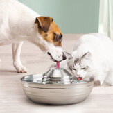 2L pies inteligentny dozownik fontanny 360 ° miska do picia karmnik dla kota szczeniak ze stali nierdzewnej inteligentne artykuły dla zwierząt bardzo cicha pompa